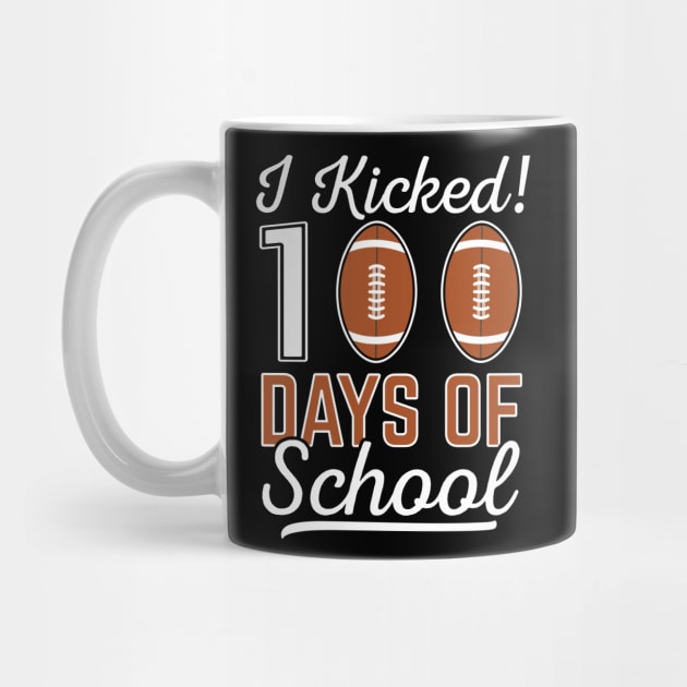 Happy 100th Day Of School Football Sport Gift by HCMGift